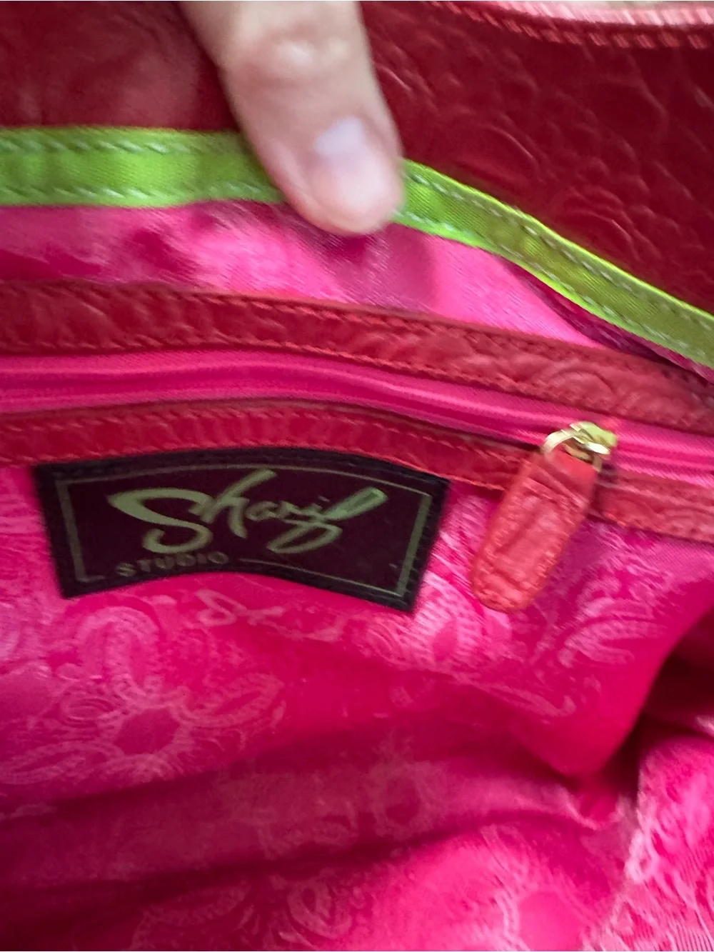 Sharif Ref Tote Bag with Gold Chain Handles
